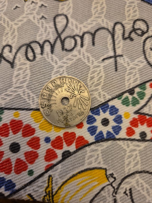 Moneda 25 pts año 1937