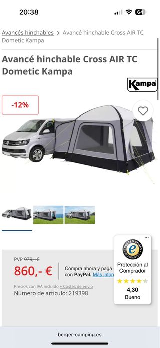 Tienda Dometic hinchabe NO NEGOCIABLE