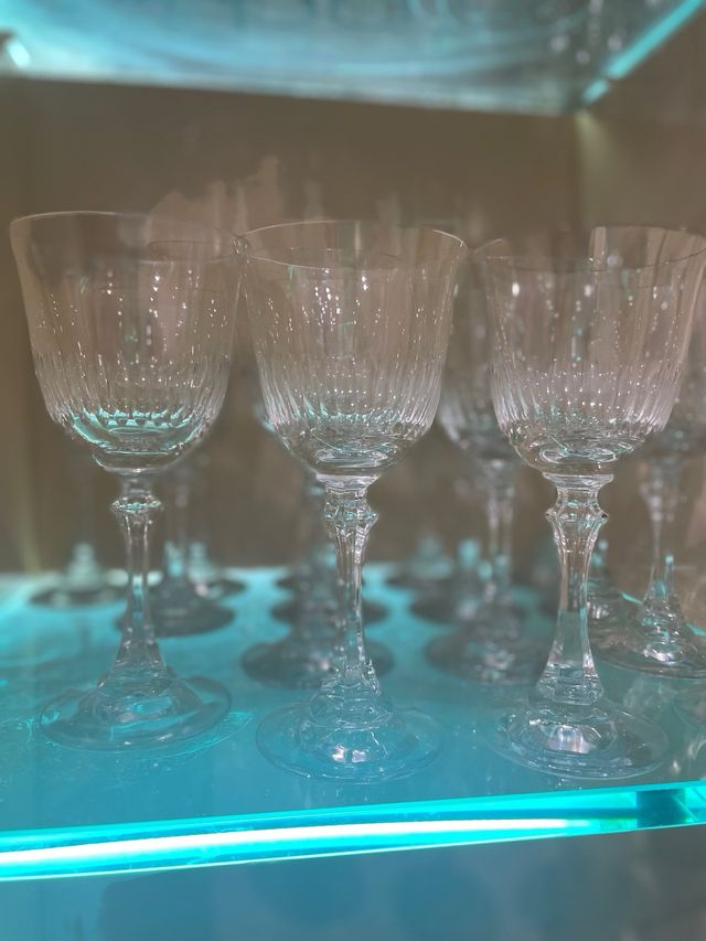 CRISTALERÍA VINTAGE DE CRISTAL TALLADO ANTIGUO