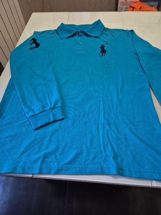Polo Ralph Lauren manga larga turquesa