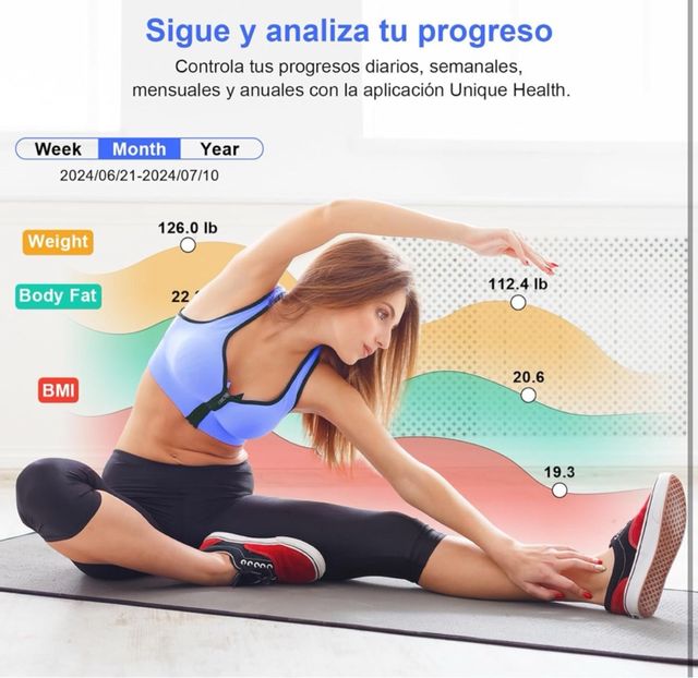 Báscula de bioimpedancia con 8 Electrodos