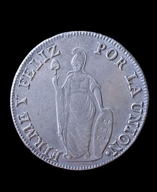 Moneda de 8 reales peruanos de 1836