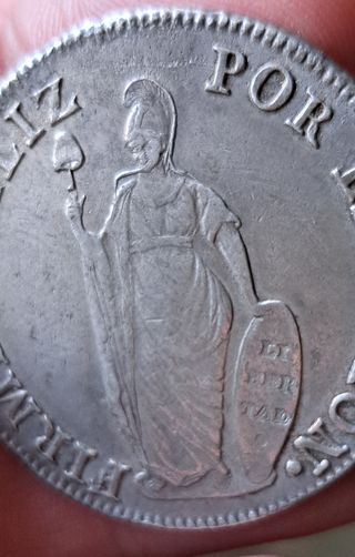 Moneda de 8 reales peruanos de 1836