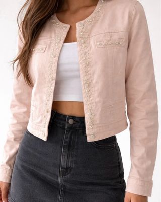 Chaqueta vaquera Softy rosa - Talla M
