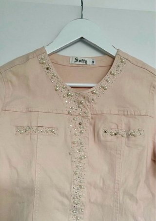 Chaqueta vaquera Softy rosa - Talla M