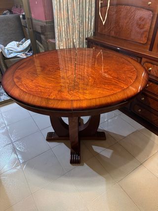 Mesa redonda extensible madera