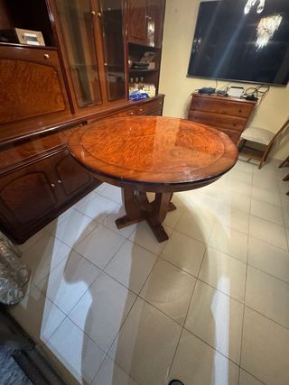 Mesa redonda extensible madera