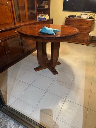 Mesa redonda extensible madera