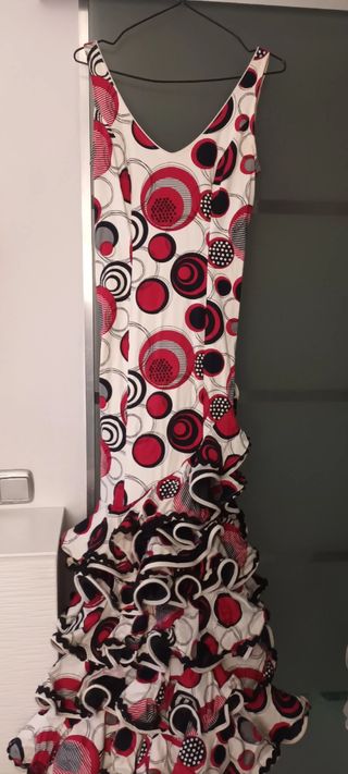 Traje Flamenca Rojo-Blanco