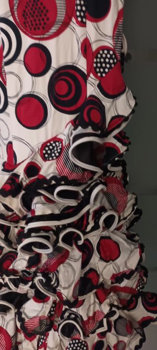 Traje Flamenca Rojo-Blanco