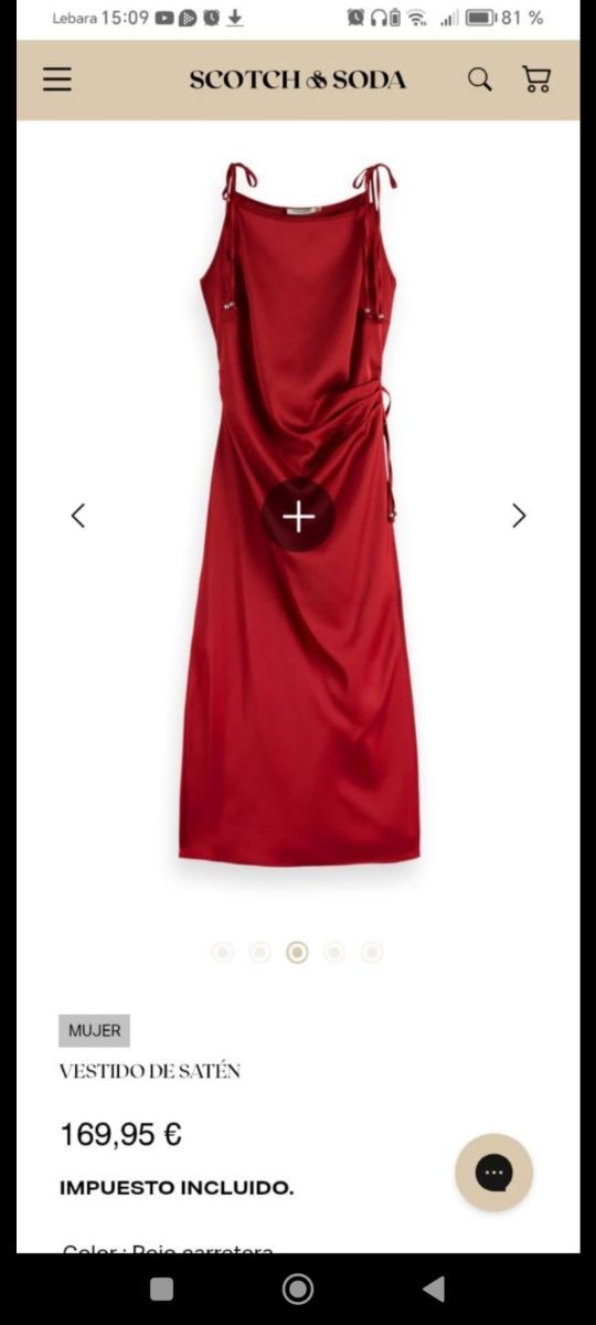 Vestido rojo scotch & soda