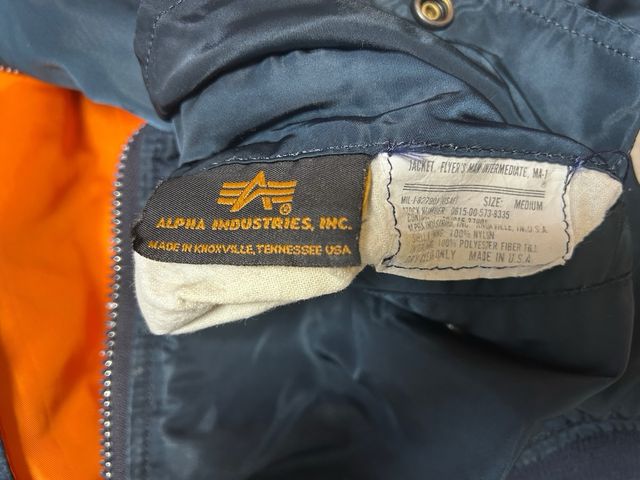 Chaqueta Alpha Industries bomber azul