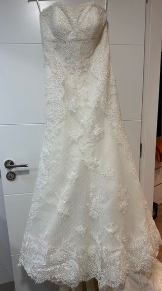 Vestido novia Rosa Clara Two, forma corazon.