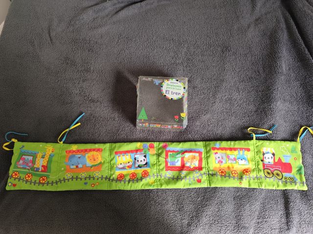 Libro de tela bebé desplegable cuna reversible