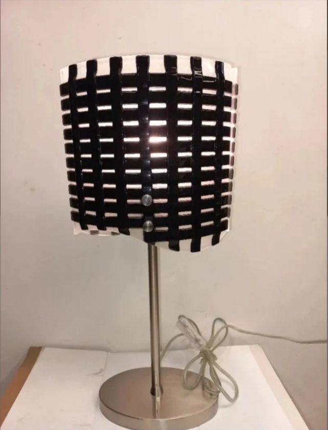 Lumetto design moderno nero e argento