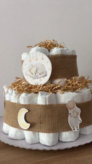 Tarta pañales bebé