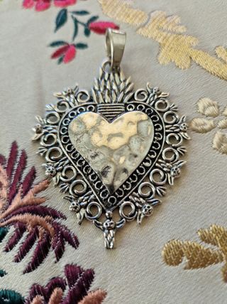 Corazón filigrana plateado
