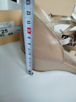 Sandalias cuña T 40 piel