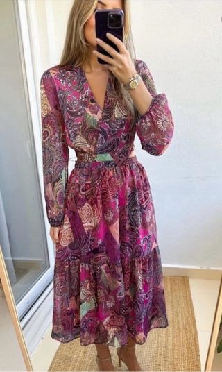 Vestido gasa cut out