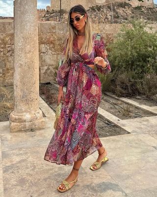 Vestido gasa cut out