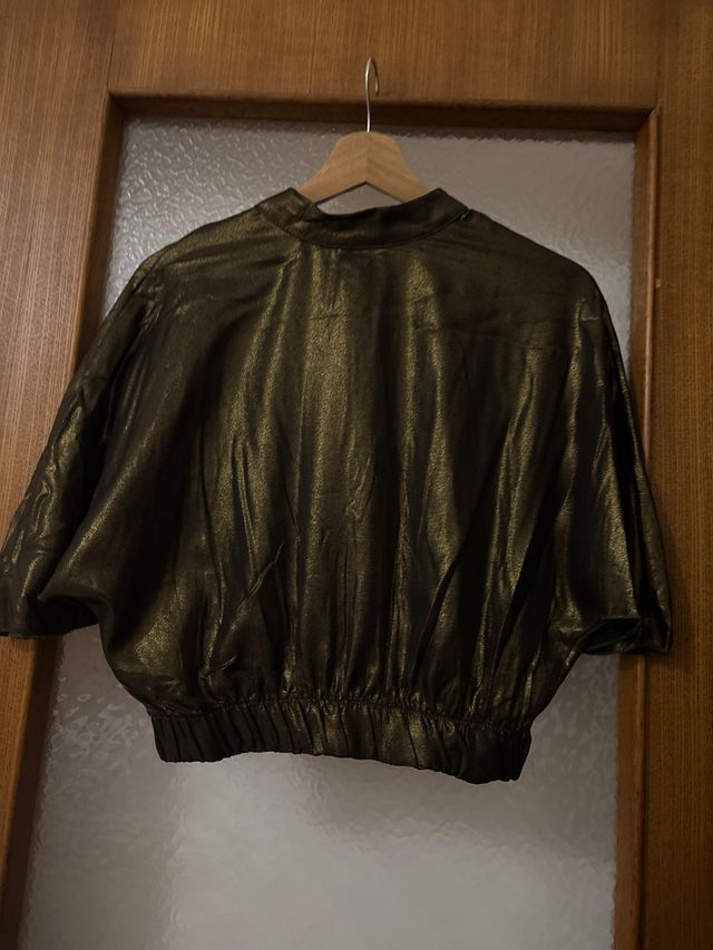 Blusa oro - Top corto