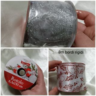 Decorazioni Natale: nastri, barba Babbo Natale