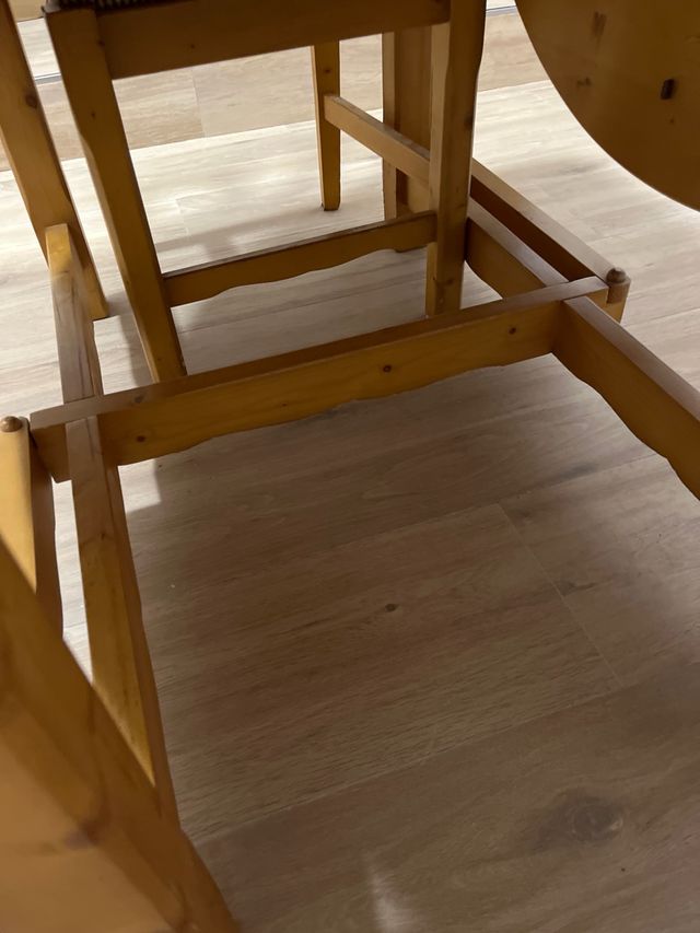 Mesa madera de pino extensible