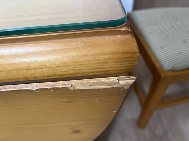 Mesa madera de pino extensible