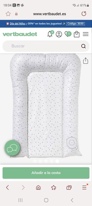 Colchoneta cambiador con funda