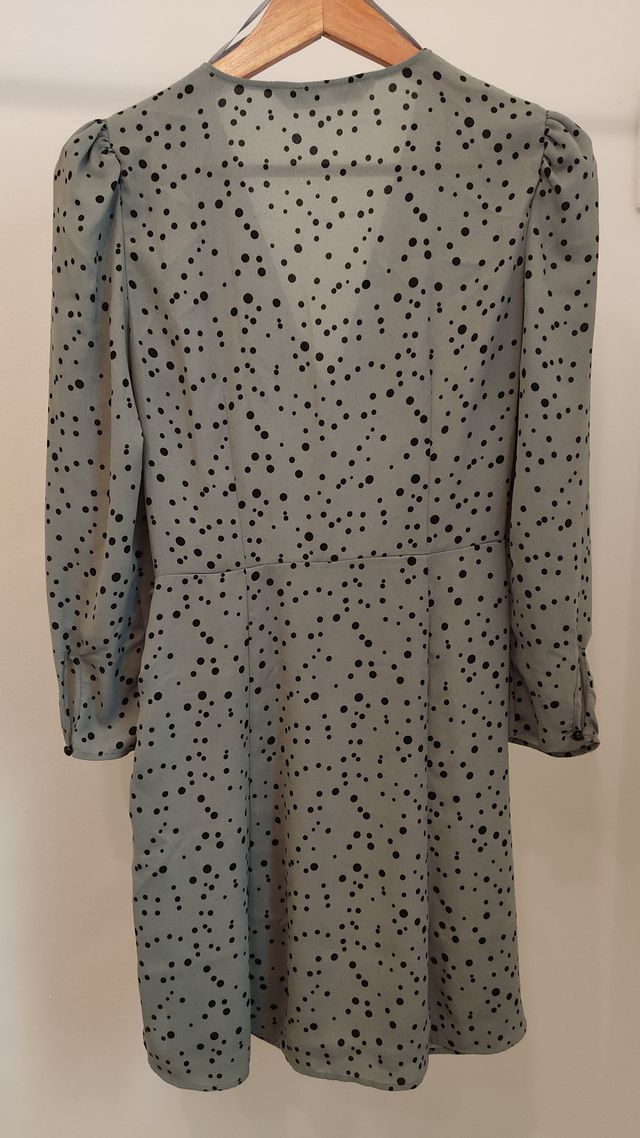 #VC5 Vestido mini verde mint lunares ZARA
