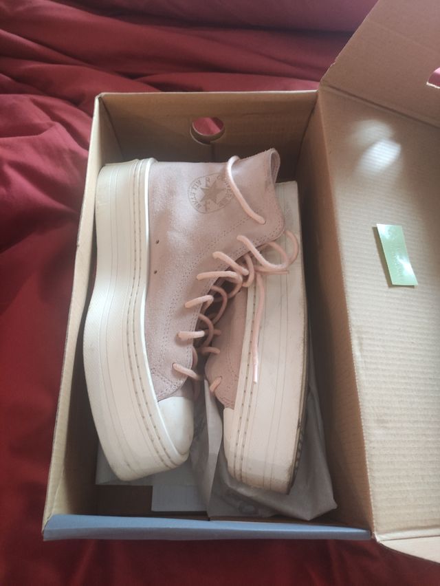 Converse plataforma rosa...no acepto ofertas