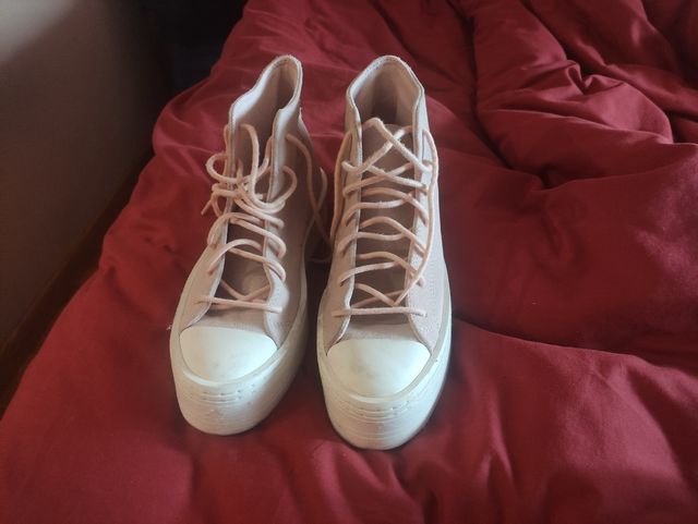Converse plataforma rosa...no acepto ofertas