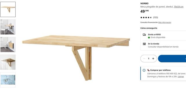 Mesa plegable