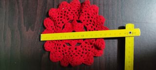 Centro in cotone rosso