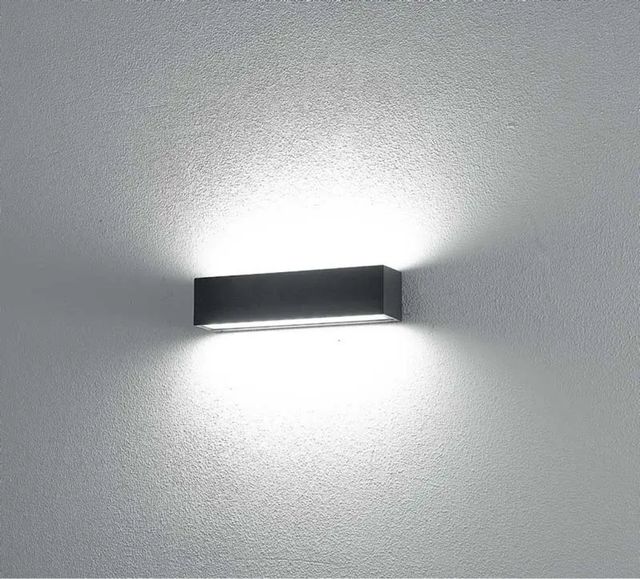 Luz aplique pared exterior KLEWE - Antracita