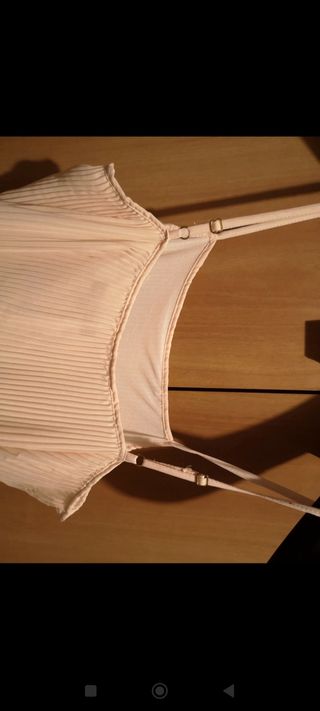 Vestito albicocca plissettato