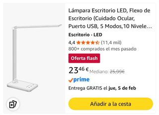 Led/flexo de escritorio recargable. Led escritorio