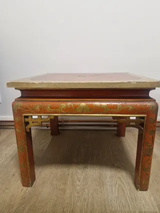 Mesa auxiliar vintage madera 50x50x41h