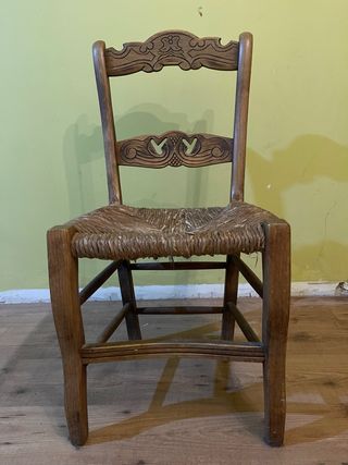 4 sillas madera rústica