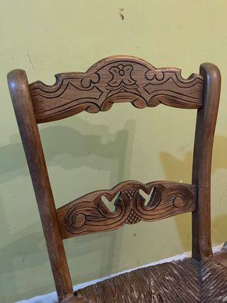 4 sillas madera rústica