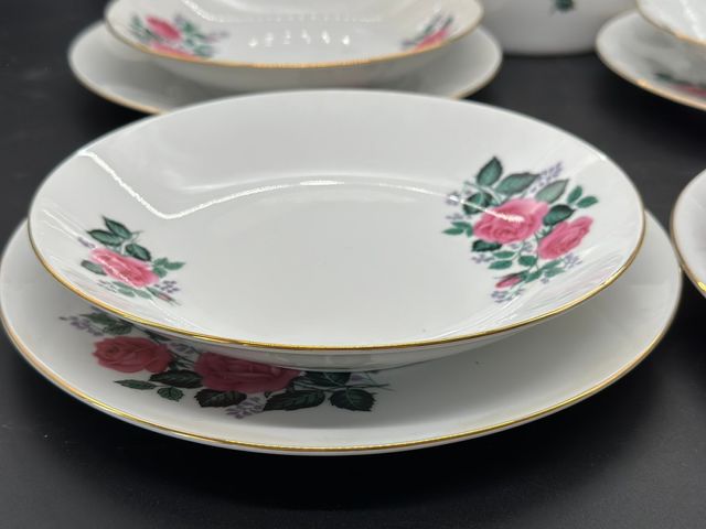 Vajilla - Scherzer Bavaria con decoración de rosas