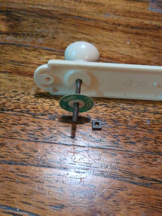 Pomo fijo de puerta. Vintage, de plástic