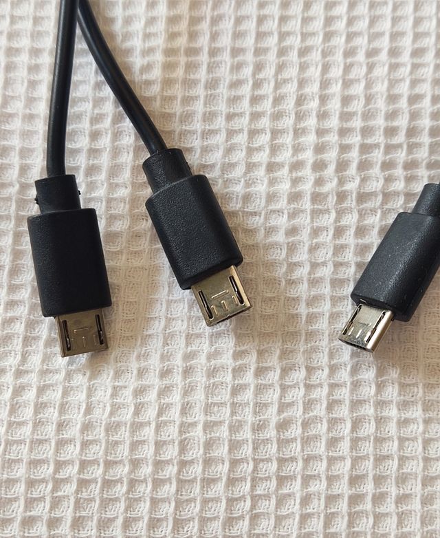 3 cavi da USB a microUSB - neri Tipo A