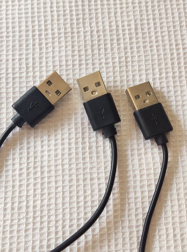 3 cavi da USB a microUSB - neri Tipo A