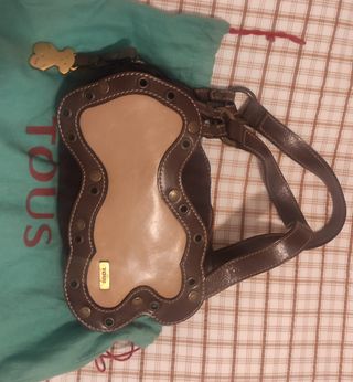 Bolso Tous bandolera beige y marrón