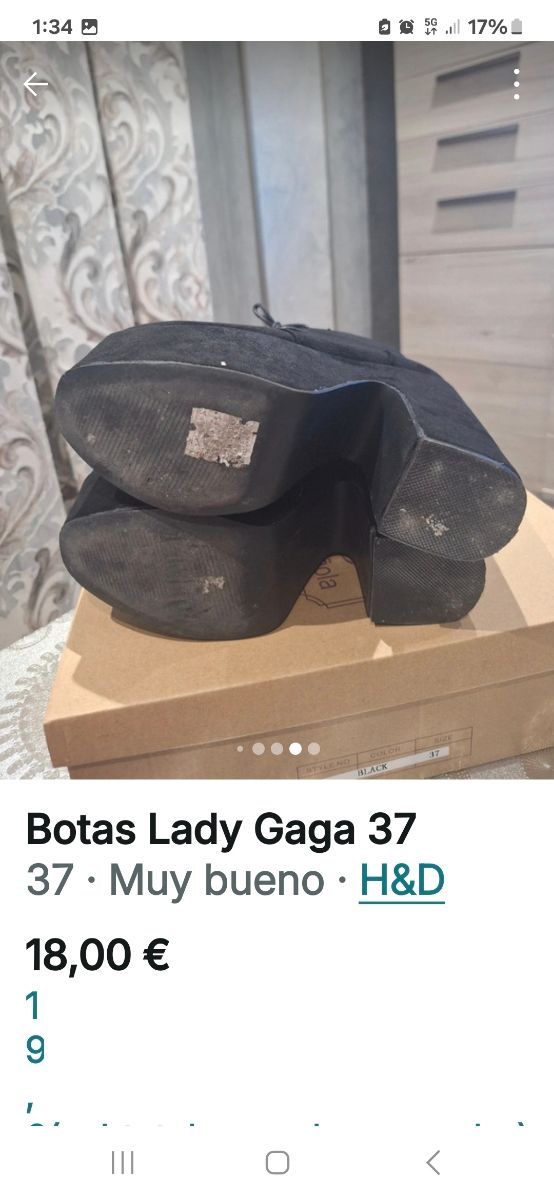 Botas negras Lady Gaga