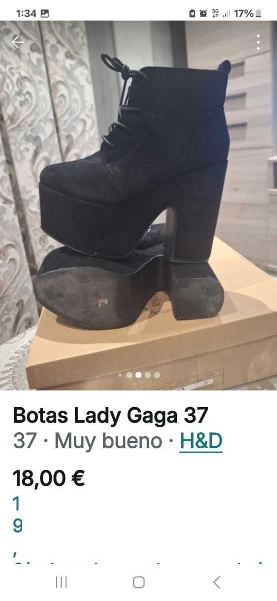 Botas negras Lady Gaga