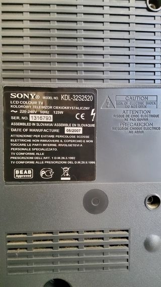 TV SONY BRAVIA LCD GRIS 32"