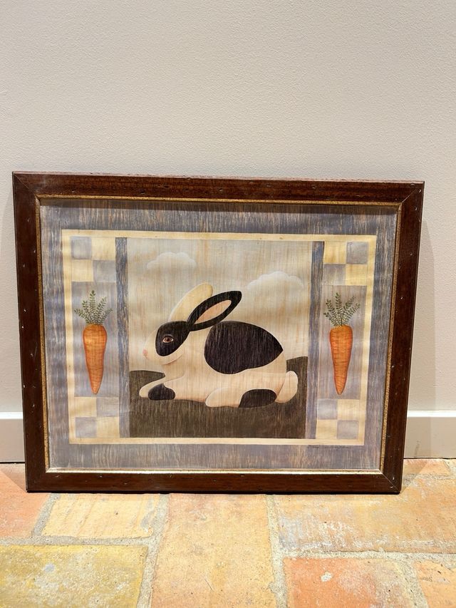 Cuadros granjeros: vaca & conejo