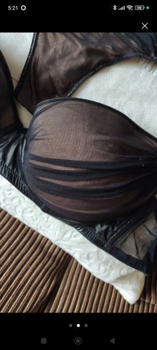 Sujetador y Tanga Tezenis negros